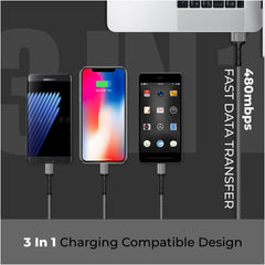 SAULT POWER CHARGING CABLE - ULTRA VOLT 3 IN 1 CABLE