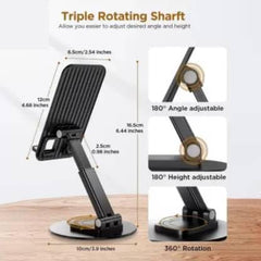 Mcare Portable 360° Rotatable Mobile Stand for Mobile Phone, Ring Light Stand, and Stand for Cameras