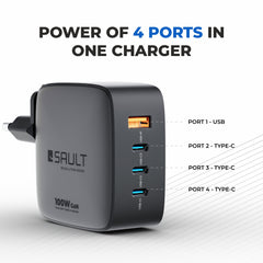 SAULT POWERCHARGE  – 100W GaN ADAPTER