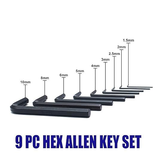 9pcs Box Hex Allen key set.