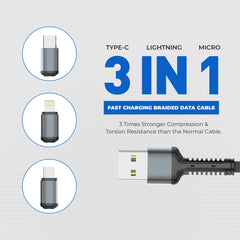 SAULT POWER CHARGING CABLE - ULTRA VOLT 3 IN 1 CABLE