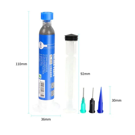 Relief RL-404S Low Temperature Solder Paste With Syringe-138°C