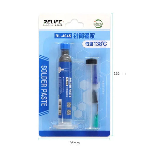 Relief RL-404S Low Temperature Solder Paste With Syringe-138°C