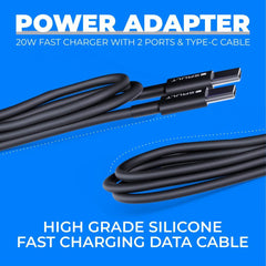 SAULT POWERCHARGE  – ADAPTOR 20W DUAL PORT WITH CABLE