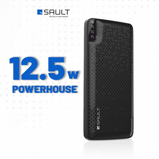 SAULT POWERSLIME - POWERBANK 10000 MAH 12.5W BLACK