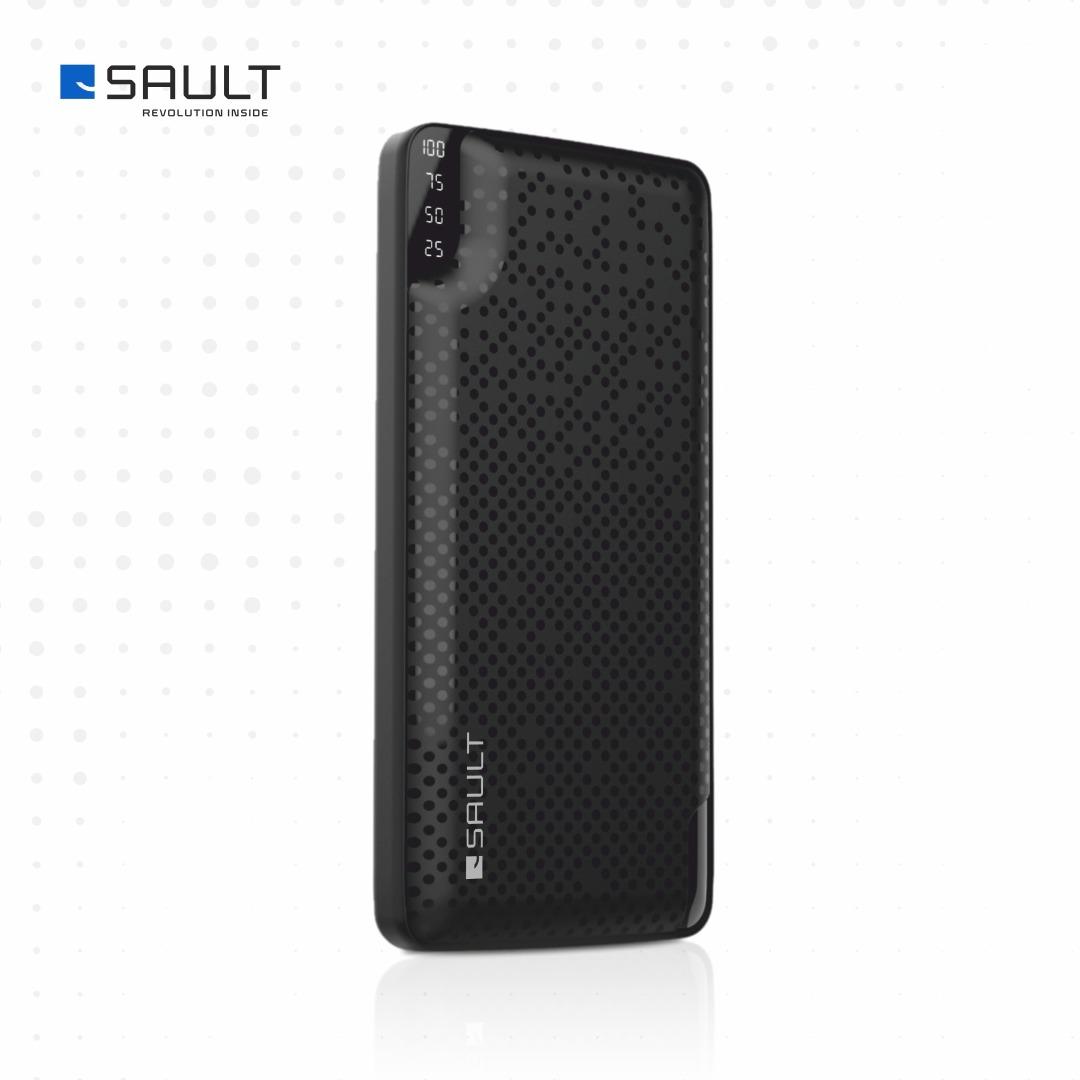 SAULT POWERSLIME - POWERBANK 10000 MAH 12.5W BLACK