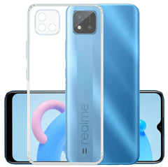 Back Cover For Oppo Realme C20/C21, Ultra Hybrid Clear Camera Protection, TPU Case, Shockproof (Multicolor As Per Availability)