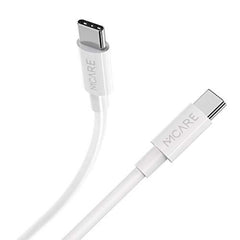 Mcare MXC-TYPE C 200 Type C to Type C Tangle-free 1 Meter, Sturdy Type C Cable with 4.1A Fast Charging & 480mbps Data Transmission(White)