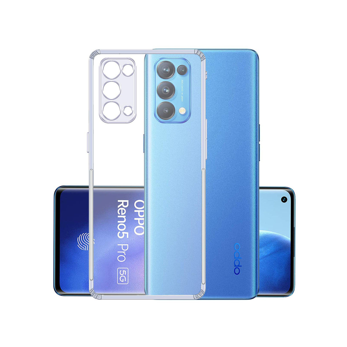 Back Cover For OPPO RENO 5 PRO 5G, Ultra Hybrid Clear Camera Protection, TPU Case, Shockproof (Multicolor As Per Availability)