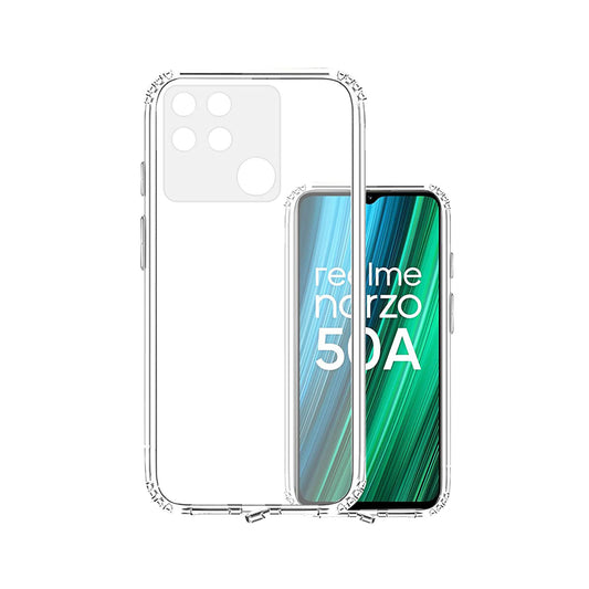 Back Cover For OPPO REALME NARZO 50A, Ultra Hybrid Clear Camera Protection, TPU Case, Shockproof (Multicolor As Per Availability)