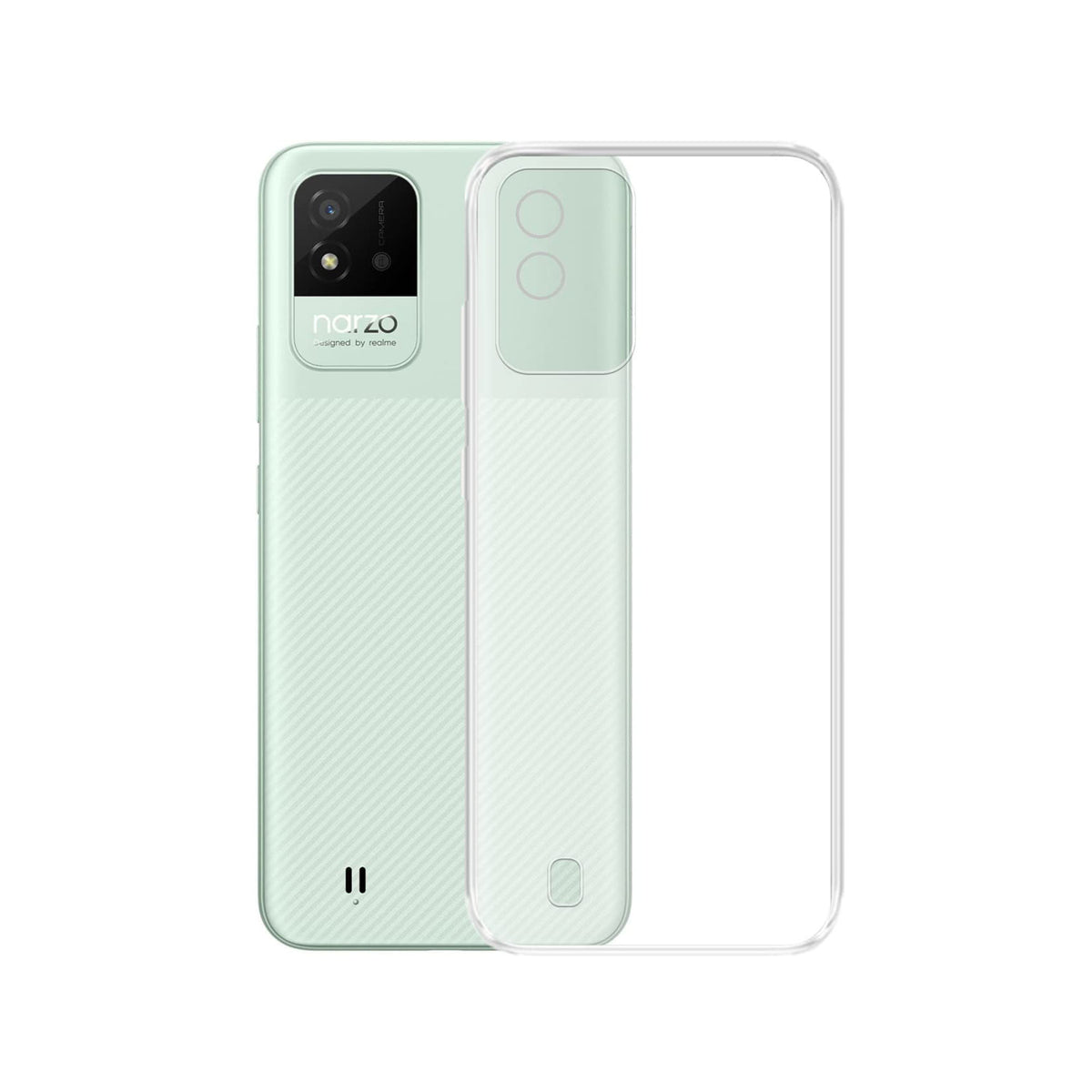 Back Cover For OPPO REALME NARZO 50I, Ultra Hybrid Clear Camera Protection, TPU Case, Shockproof (Multicolor As Per Availability)