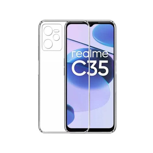 Back Cover For OPPO REALME C35, Ultra Hybrid Clear Camera Protection, TPU Case, Shockproof (Multicolor As Per Availability)