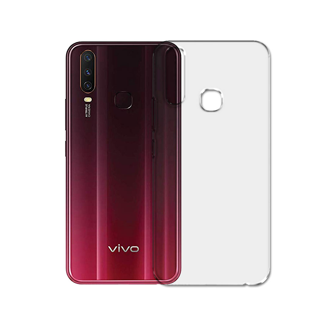 Back Cover For Vivo Y17, Ultra Hybrid Clear Camera Protection, TPU Case, Shockproof (Multicolor As Per Availability)